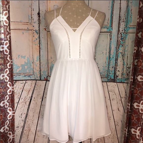 BCBGeneration Dresses & Skirts - BCBGeneration Double Strap Optic White Party Dress